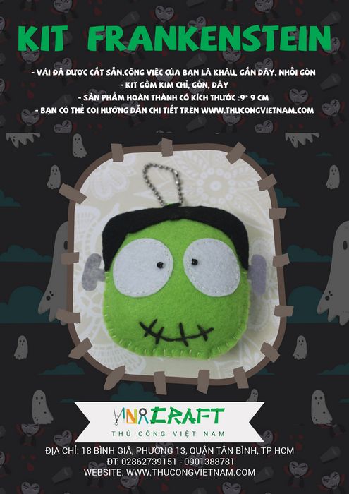 Kit phụ kiện Halloween Frankenstein